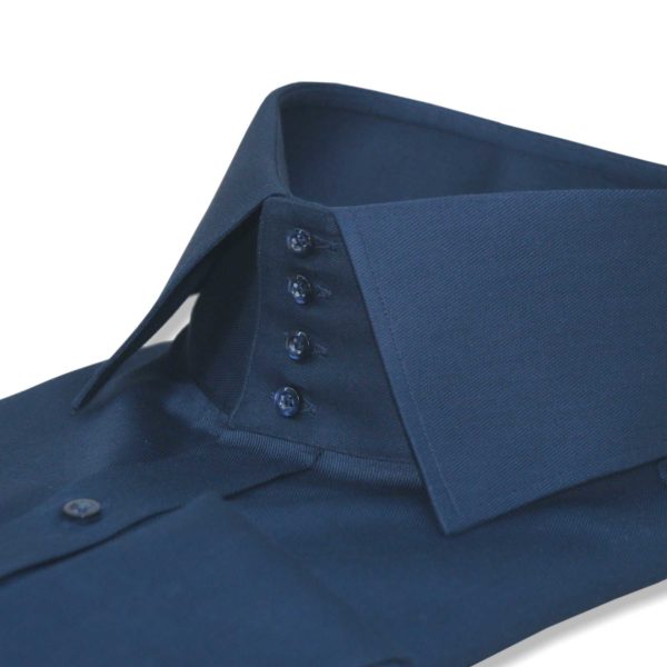 Navy High Spread Collar - John Clothier High Spread Navy