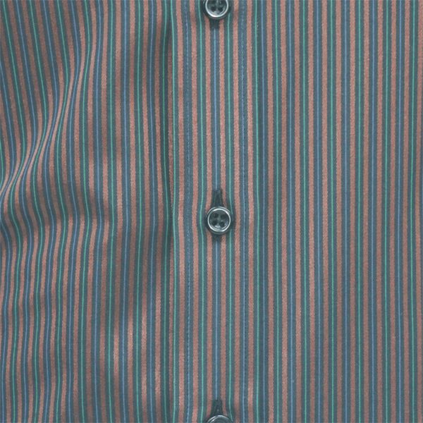 Golden brown stripes cotton mens shirt