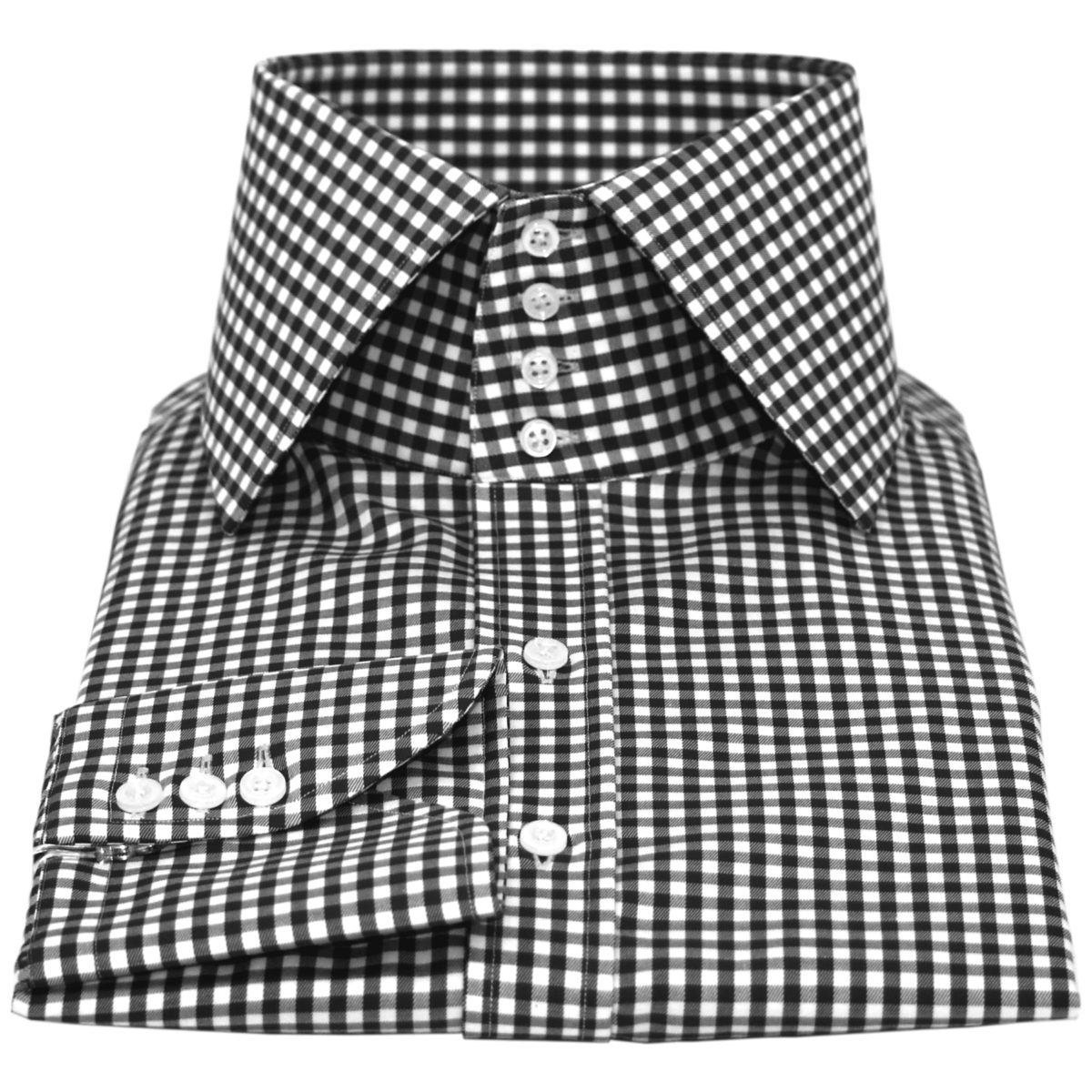 high collar 4 button shirt in 100% cotton