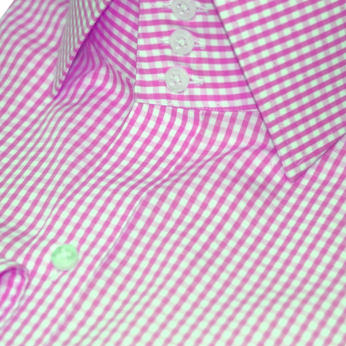 Pink high collar shirt