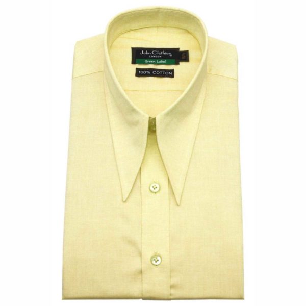 Yellow Spearpoint Collar Shirt - John Clothier London Online