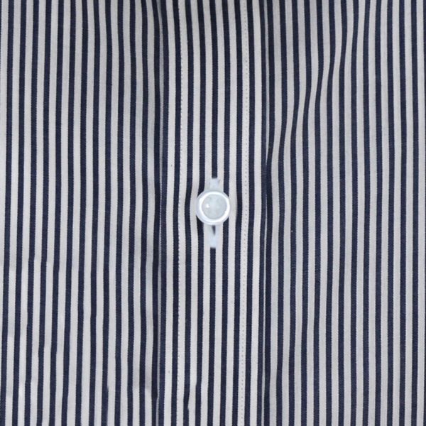 Navy-Blue-Pinstripes-High Spearpoint Collar John Clothier London Online
