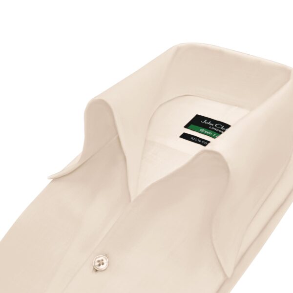 Men's Fawn High Open Bow Collar Shirt, Fetish Dressing for men, by John Clothier London, made on order shirts.