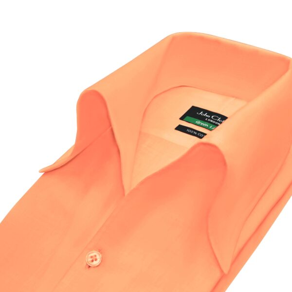 Orange High Collar Bow Collar, made to measure shirt for men, by John Clothier London