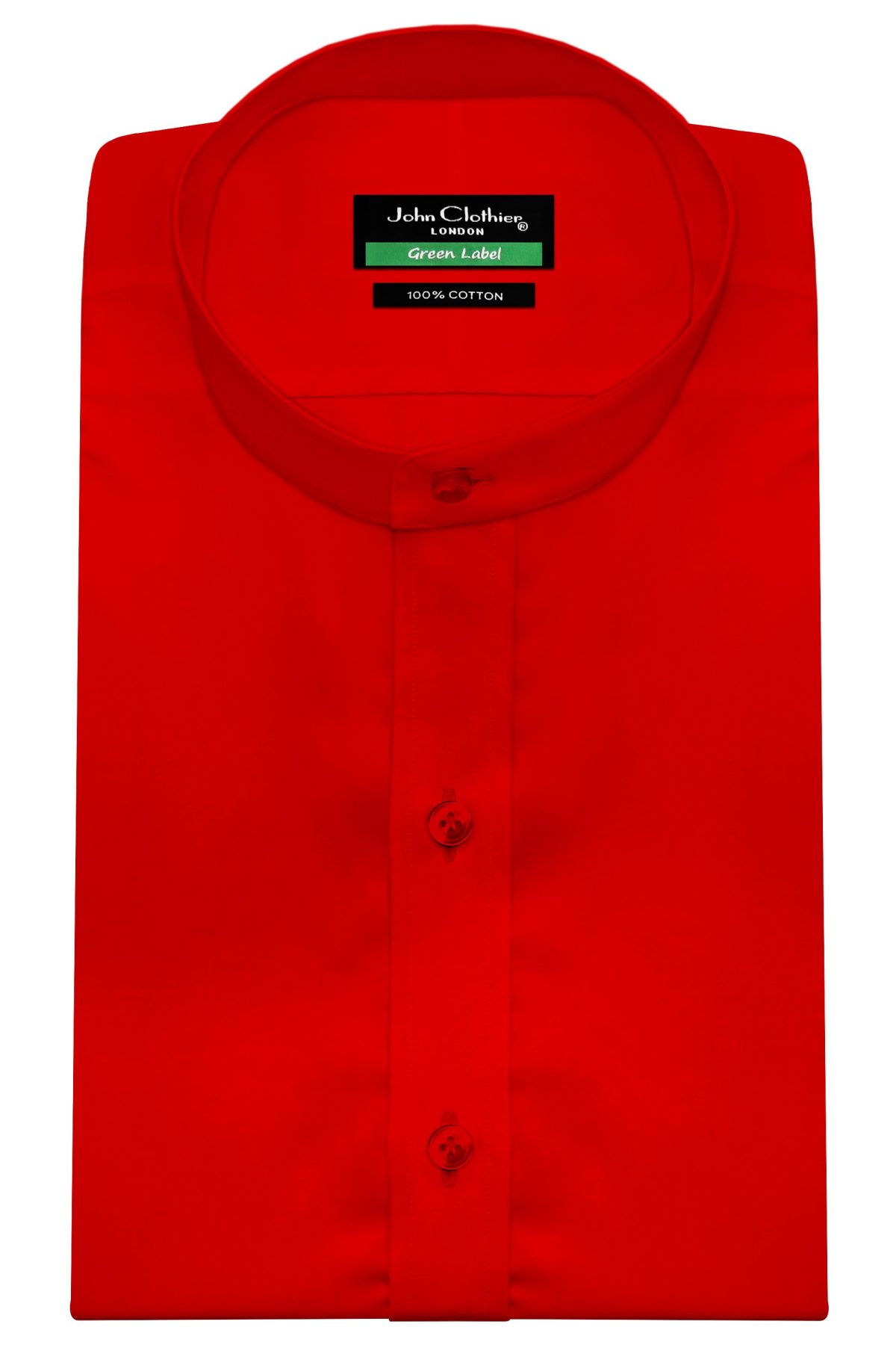 Red Band Collar Shirt- John Clothier London