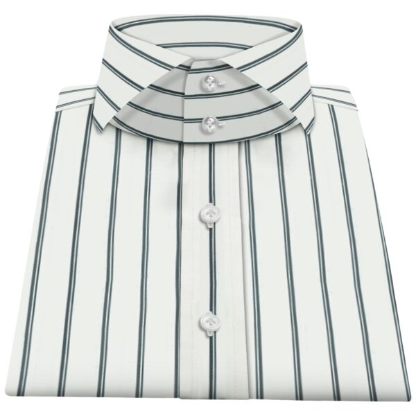 Vintage White Black Stripes High Cutaway 2B Collar
