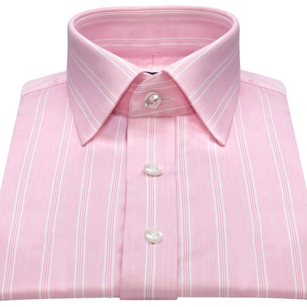 Pink White Stripes Kent Collar