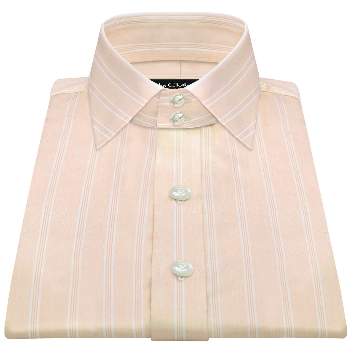 Pinstripe Stand Collar Shirt