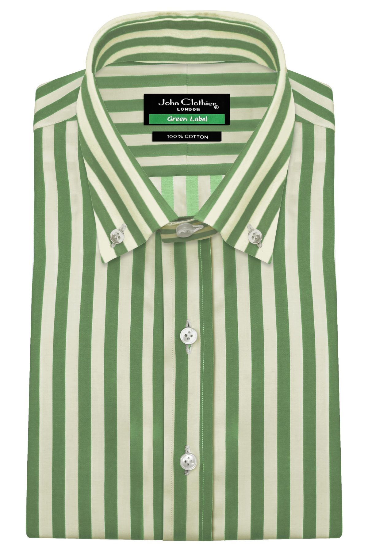 green emerald velvet dress White/Green Strip Work Shirt – Protexall Uniforms main image 0