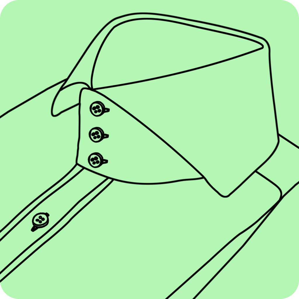 High Cutaway Collar 3 buttons