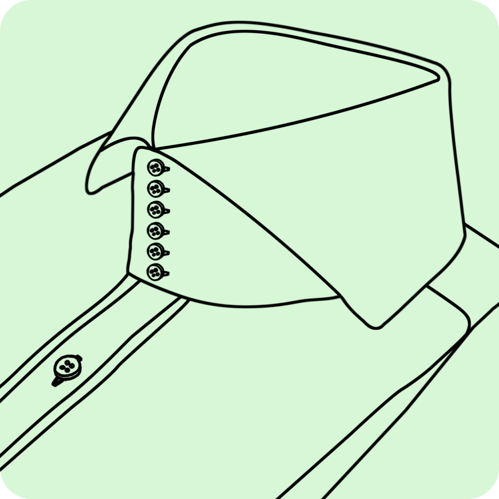 High Cutaway Collar 6 buttons