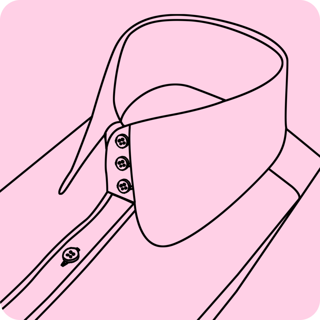 High Penny Collar 3 buttons