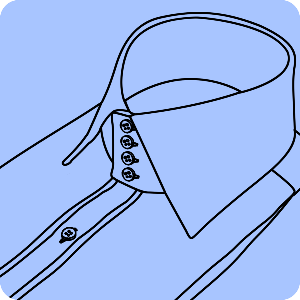 High Spread Collar 4 buttons