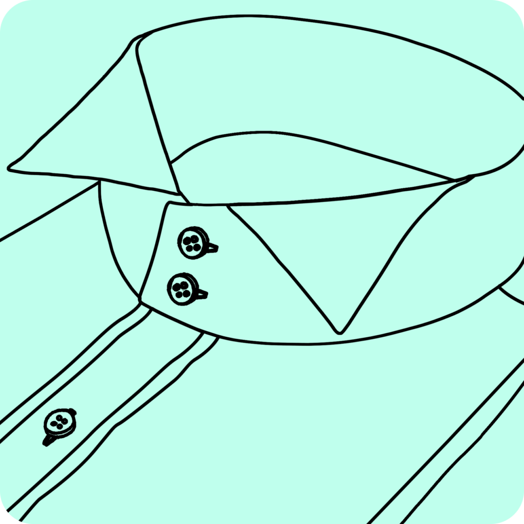 High Wing Collar 2 buttons
