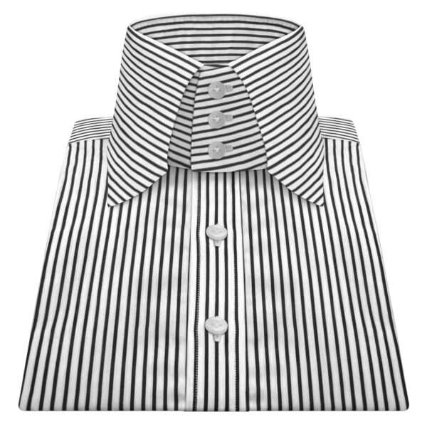 Black & White Stripes High Chisel Collar