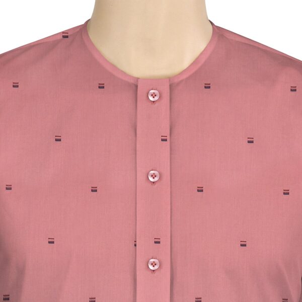 Collarless Antique Pink Shirt