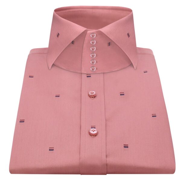 Antique Pink High Cutaway 6 Button Collar