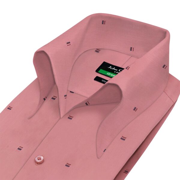 Antique Pink High Open Button Down Collar