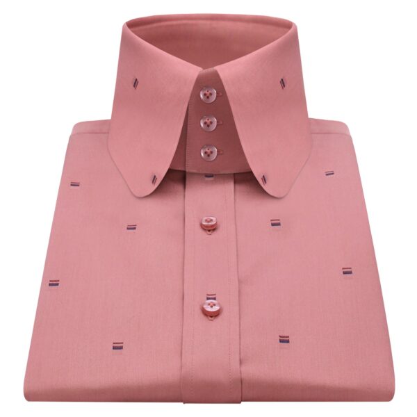 Dusty Pink High Penny 3 Button Collar