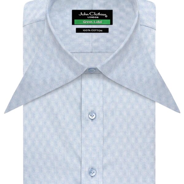 Light Blue Jacquard Extreme Longpoint Collar