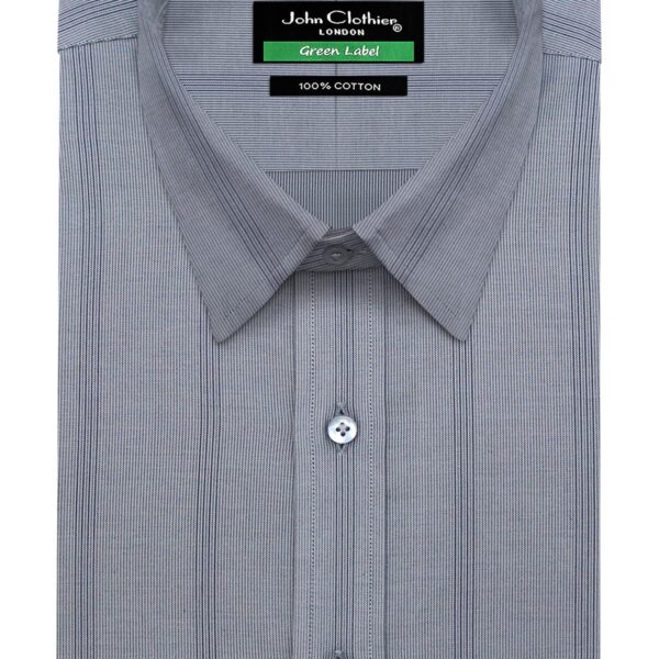 Grey Pinstripes Kent Collar