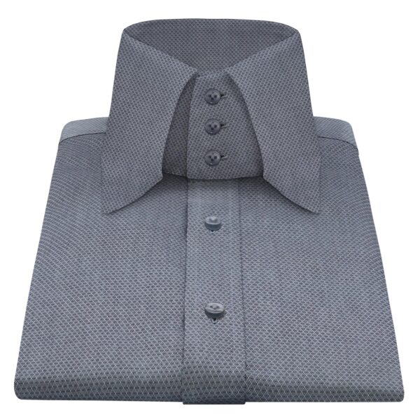 Grey Textured High Chisel Collar