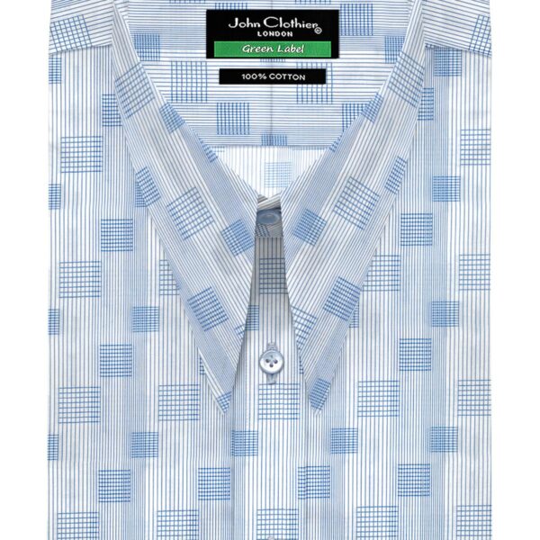 Blue Grid Stripes Spear Collar