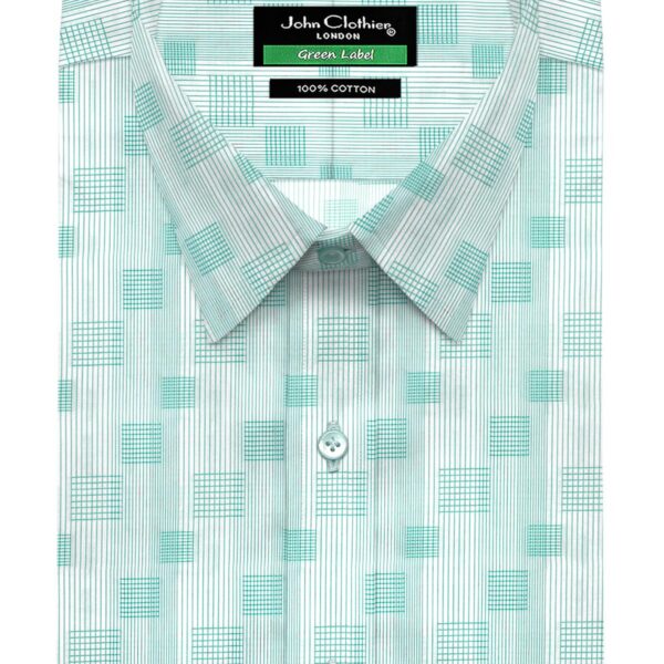 Green Grid Stripes Kent Collar