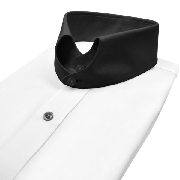 White Heart Shape Tab Black Collar