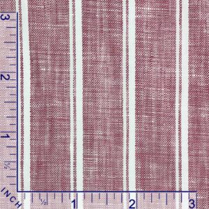 1000-28 Burgundy wide stripes linen