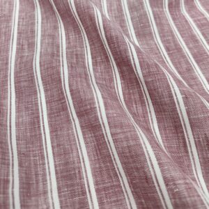 1000-28 Burgundy wide stripes linen