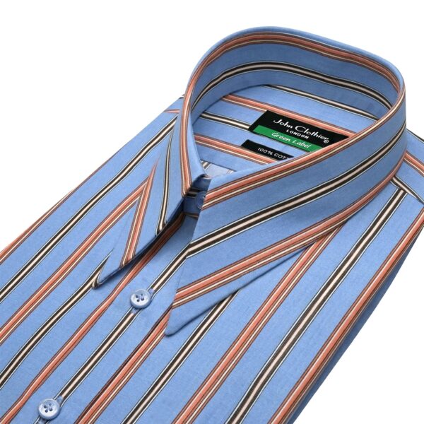Blue Red Multi Stripes Spear Collar